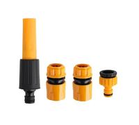 Christol Set di collegamento per tubo da giardino, universale, in plastica, bocchetta a spruzzo, tappo ad acqua rapida 2 in 1, adattatore universale in plastica