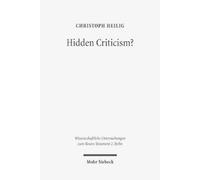 Christoph Heilig Hidden Criticism? (Tascabile)