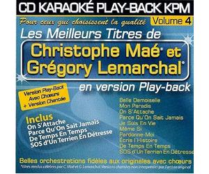 Christophe Maé - CD KARAOKE PLAY-BACK KPM VOL.04 "Christophe Maé et Grégory Lemarchal"