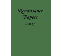 Christopher Cobb Renaissance Papers 2007 (Copertina rigida) Renaissance Papers