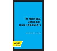 Christopher H. Ac The Statistical Analysis of Quasi-Experime (Copertina rigida)