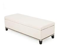 Christopher Knight Home Isra - Pouf ottomana in tessuto, colore: Beige
