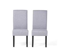Christopher Knight Home Pertica - Set di 2 sedie per sala da pranzo, colore: grigio chiaro