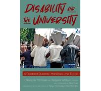Christopher McMaster Disability and the University (Tascabile)