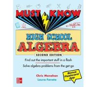 Christopher Monahan Laura F Must Know High School Algebra, Second Ed (Tascabile)