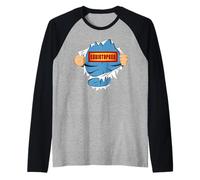 Christopher Name Superhero Gift for Boys Named Christopher Maglia con Maniche Raglan