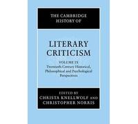 Christopher Nor The Cambridge History of Literary Criticism: Volume (Tascabile)