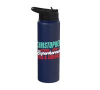 Christopher Perché anche i supereroi hanno bisogno di un compagno divertente Stainless Steel Insulated Water Bottle