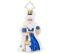 Christopher Radko HandCrafted European Glass Christmas Tree Decorative Ornament Cheerful Chinoiserie Santa Gem