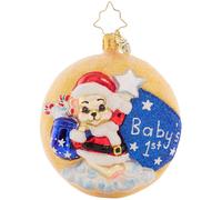 Christopher Radko HandCrafted European Glass Christmas Tree Decorative Ornament Darling 1st Christmas Gem