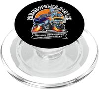Christopher's Garage Hotrod Car Design per nome Christopher PopSockets PopGrip per MagSafe
