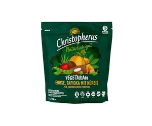 Christopherus - Cibo Secco Vegetariano per Cani Adulti, 1 kg, | Senza cereali, con piselli, tapioca e zucca, ideale per allergie e intolleranze, con proteine di soia fermentate, sostenibile
