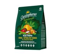 Christopherus - Cibo Secco Vegetariano per Cani Adulti, 4 kg, | Senza cereali, con piselli, tapioca e zucca, ideale per allergie e intolleranze, con proteine di soia fermentate, sostenibile