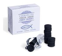 Christus - 100 Carboncini per Incenso e Narghilé Ø 33 mm - 100% Naturali, Non Tossici - Accensione Rapida per Incenso Fragrante, Grani, Resine, Foglie, Palo Santo