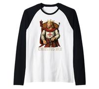 Christus Rex Cattolico Cristo Re Sacro Cuore Maglia con Maniche Raglan