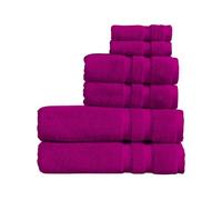 Christy Chroma - Set di 6 asciugamani, 2 teli da bagno, 2 mani e 2 viso, altamente assorbenti, pesanti 675 g/m², audaci e luminosi, morbidi e lisci, 100% cotone, realizzati in modo sostenibile
