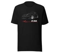 ChriStyle T-Shirt Uomo m3 Fans Maglietta Auto Sportiva Tedesca Modello e36 Motor Sport (IT, Testo, L, Regular, Regular, Nero)