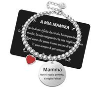 Chritice Regalo Festa della Mamma Bracciale Compleanno Donna