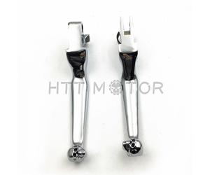 Chrom Teschio Mano Leve Frizione Freno Leva Per Harley XL / Softail / FLSTN