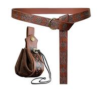 CHROMACRAFT 1 Cintura in Pelle Pu E 1 Marsupio, Accessori Cosplay, Accessori per Costumi da Festa, Accessori retrò, Oggetti di Scena per Abiti da Festa