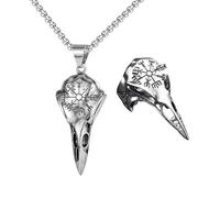 CHROMACRAFT 1 Collana E 1 Anello, Gioielli con Elementi Corvo, Gioielli retrò, Gioielli di Tendenza, Gioielli in Stile Punk