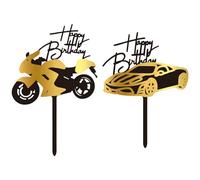 CHROMACRAFT 1 Inserto per Moto E 1 Inserto per Auto, Inserti per Torte di Compleanno, Decorazioni Creative per Torte, Articoli per Feste