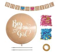 CHROMACRAFT 1 Pezzo di Palloncino, 1 Pezzo di Bandiera, Creativo Genere Palloncino, Atmosfera di Partito Decorazione, Baby Party Segno, Puntelli Foto.