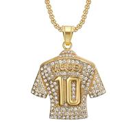 CHROMACRAFT 1 Pezzo N. Collana con 10 Ciondoli in Maglia da Calcio, Collana dalla Forma Creativa, Collana di Strass, Collana Personalizzata alla Moda