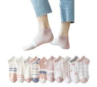 CHROMACRAFT 10 Paia Di Calzini Da Donna, Calzini Carini, Calzini Morbidi Elastici, Calzini Corti Da Donna, Calzini Semplici E Versatili