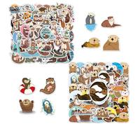 CHROMACRAFT 100 Adesivi con Lontra, Simpatici Adesivi con Animali, Interessanti Adesivi con Graffiti, Possono Essere Utilizzati per Decorare Chitarre, Skateboard, Biciclette, Quaderni