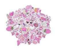 CHROMACRAFT 100 Adesivi Rosa, Adesivi Carinissimi, Adesivi per Ragazze, Decorazioni, Adesivi per Album di Bagagli Fai da Te, Adesivi Divertenti