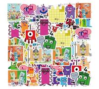 CHROMACRAFT 104 Adesivi con Blocchi Numerici, Decorazione Adesiva Creativa dei Cartoni Animati, Adesivo Decorativo per Tazze per Bagagli Fai da Te, Adesivo Interessante, Adesivo Graffiti Autoadesivo