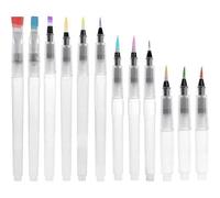 CHROMACRAFT 12 Penne Stilografiche E 2 Tavolozze di Colori, Strumenti di Pittura Ad Acquerello, Accessori per La Creazione Artistica, Matite Acquerellabili Ricaricabili.