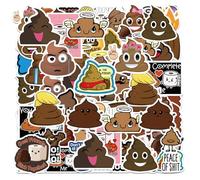 CHROMACRAFT 120 Adesivi per Cacca, Adesivi Divertenti, Adesivi Creativi, Possono Essere Utilizzati per Decorare Valigie, Custodie per Cellulari, Skateboard E Computer