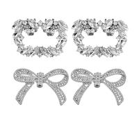 CHROMACRAFT 2 Paia Di Accessori Per Scarpe Con Tacco Alto, Accessori Per Scarpe Rimovibili, Accessori Per Scarpe Elei, Accessori Per Scarpe Lucide, Accessori Per Scarpe Tempestate Di Strass