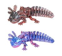 CHROMACRAFT 2 Pezzi di Giocattoli Axolotl, Giocattoli Creativi Stampati in 3D, Graziosi Ornamenti di Animali, Mini Giocattoli Axolotl per Bambini, Ornamenti da Scrivania per La Decorazione