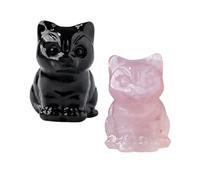 CHROMACRAFT 2 Pezzi di Ornamenti per Gatti in Cristallo, Ornamenti Decorativi per Animali, Decorazioni per La Scrivania della Casa, Ornamenti Intagliati Creativi, Ornamenti Regalo