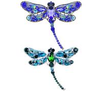 CHROMACRAFT 2 Spille A Forma di Libellula, Spille con Strass, Spille Elei, Spille Vintage Personalizzate, Spille Decorative per Abbigliamento, Spille Animali