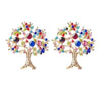 CHROMACRAFT 2 Spille Colorate per Alberi, Spille alla Moda, Spille Elei, Spille da Donna, Spille con Zirconi Cubici, Decorazioni per Abiti