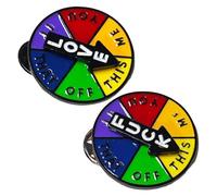 CHROMACRAFT 2 Spille Colorate per Giradischi, Spille con Lettere Inglesi, Spille in Metallo, Spille Interessanti, Spille Creative