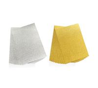 CHROMACRAFT 20 Carte Glitterate, Materiali per Carte Fai da Te, Cartone per Decorazioni, Cartone per Artigianato, Lavoretti di Carta Fai da Te