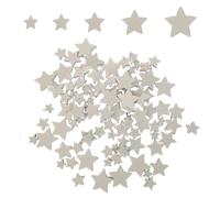 CHROMACRAFT 300 Pezzi di Trucioli di Legno A Stella Bianca, Decorazioni A Stella, Decorazioni in Legno, Materiali Artigianali Fai-da-Te, Decorazioni per La Scrivania