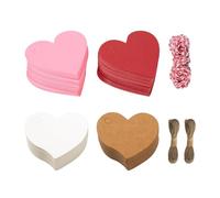 CHROMACRAFT 400 Ciondoli d'Amore A Quattro Colori, Incluso Cordino, Etichetta Merce da 4, 5 Cm per 4 Cm, Gioielli Fatti A Mano, Etichetta Regalo, Cartellino del Prezzo dell'Abbigliamento.