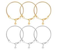 CHROMACRAFT 6 Pezzi di Braccialetti Semplici, Braccialetti alla Moda, Braccialetti Regolabili, Materiali per Braccialetti Fai-da-Te, Creazione di Gioielli da Donna