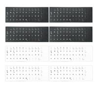 CHROMACRAFT 8 Fogli di Adesivi per Tastiera Tedesca, Adesivi con Lettere per Tastiera, Universali, per Laptop, Standard