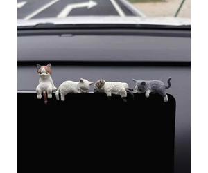 CHROMACRAFT 8 Pezzi Simpatici Mini Ornamenti per Gatti, Ornamenti per Il Controllo Centrale Dell'Auto, Interni per Auto, Adatti per Prese d'Aria Decorative, Specchietto Retrovisore.
