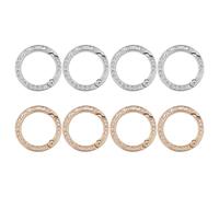 CHROMACRAFT Anelli A Molla con Strass da 8 Pezzi, Semplici Fibbie in Metallo, Accessori per Gioielli Fai-da-Te, Portachiavi, Fibbie Decorative per Borse