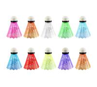 CHROMACRAFT Badminton Colorato da 10 Pezzi, Accessori per L'Allenamento del Badminton, Badminton in Plastica, Articoli Sportivi, Badminton Durevole