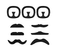 CHROMACRAFT Barbe Artificiali da 9 Pezzi, Oggetti di Scena per Giochi di Ruolo, Accessori per Feste in Maschera, Barbe Divertenti E Creative, Barbe Simulate Autoadesive