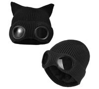 CHROMACRAFT Cappelli Lavorati A Maglia In 2 Pezzi Con Occhiali, Cappelli Da Sci, Cappelli Caldi Antivento, Cappelli Di Lana Autunnali E Invernali, Prodotti Per La Protezione Dal Freddo All'Aperto